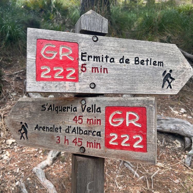 Wanderweg GR222 bei der Ermita de Betlem