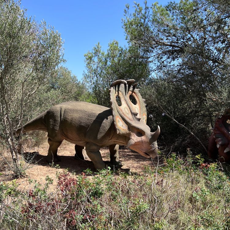 Dinosaurierpark in Porto Cristo. Exemplare in echter Größe